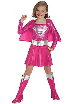 Child Pink Supergirl Halloween Costume